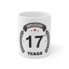Ceramic 17th Anniversary Printed Coffee Mug (Color: White, Capacity:330ml) Ceramic 17th Anniversary Printed Coffee Mug (Color: White, Capacity:330ml)