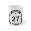 Ceramic 27th Anniversary Printed Coffee Mug (Color: White, Capacity:330ml) Ceramic 27th Anniversary Printed Coffee Mug (Color: White, Capacity:330ml)