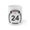 Ceramic 24th Anniversary Printed Coffee Mug (Color: White, Capacity:330ml) Ceramic 24th Anniversary Printed Coffee Mug (Color: White, Capacity:330ml)