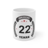 Ceramic 22nd Anniversary Printed Coffee Mug (Color: White, Capacity:330ml) Ceramic 22nd Anniversary Printed Coffee Mug (Color: White, Capacity:330ml)