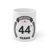 Ceramic 44th Anniversary Printed Coffee Mug (Color: White, Capacity:330ml) Ceramic 44th Anniversary Printed Coffee Mug (Color: White, Capacity:330ml)