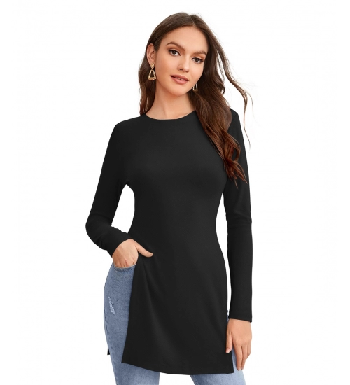 Women's Western Wear Hosiery T Shirts (Black)