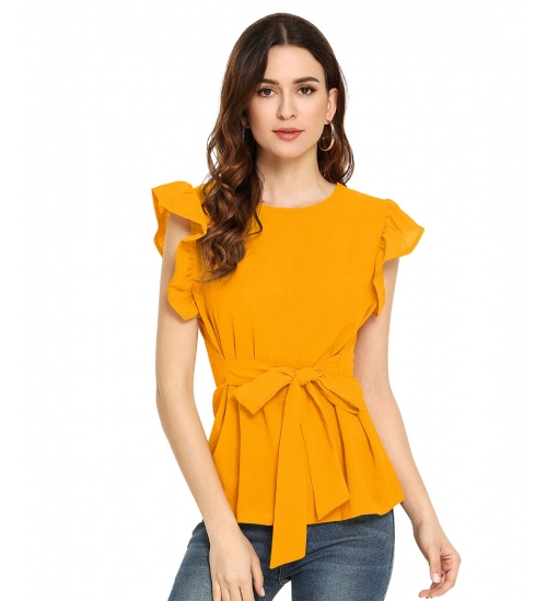 Women's Western Wear Hosiery T Shirts (Yellow)