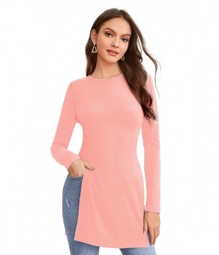 Women's Western Wear Hosiery T Shirts (Peach)