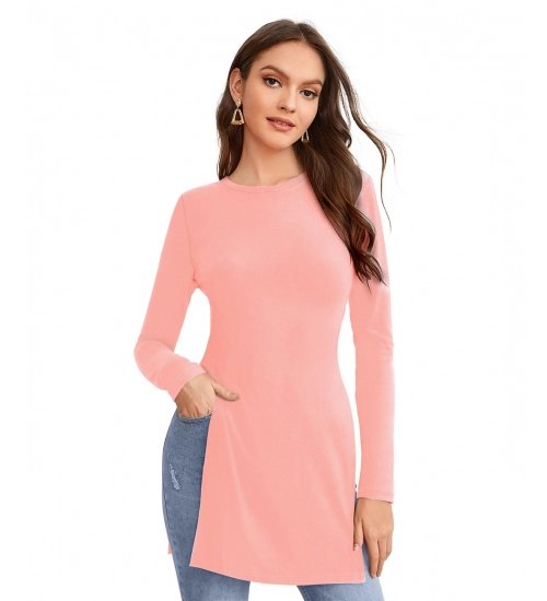 Women's Western Wear Hosiery T Shirts (Peach)