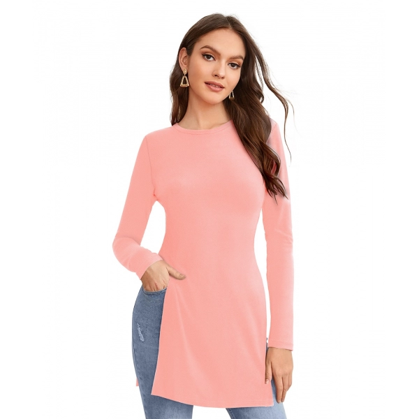 Dropship Women's Western Wear Hosiery T Shirts (Peach)