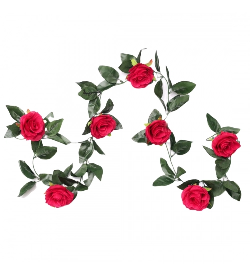 Artificial Flowers Bunch Bouquet Of 5 Vintage Garden Roses For Home Decoration (Peach Pink, Material:Silk, Polyester)