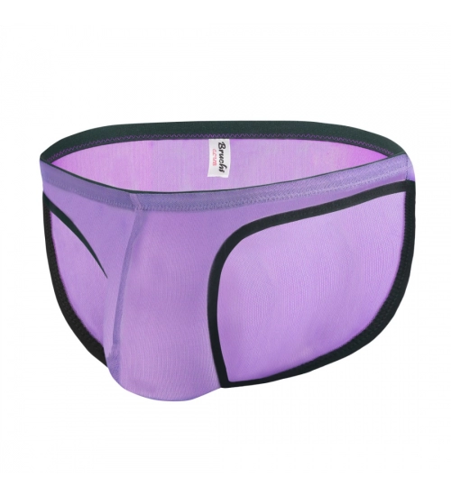 Men's Mesh Power Net Transparent Sexy Brief Underwear (Ultra Violet)