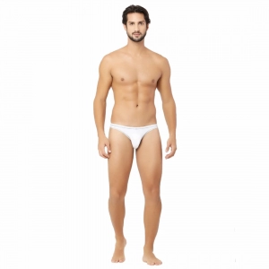 Generic Men's Bamboo Spandex Briefs Underwear (White)