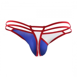 Generic Men's Cotton Spandex Foxy Dude Thongs Underwear (Multi)