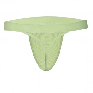 Generic Men's Nylon String Side Briefs Underwear (Wild Green)