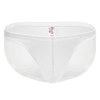 Men's Mesh Power Net Men Transparent Briefs Underwear (White)