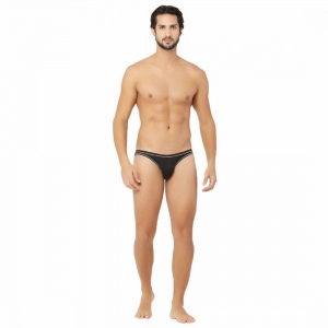 Generic Men's Bamboo Spandex Designer Underwear (Black)