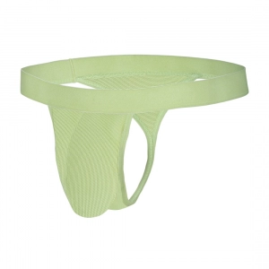 Generic Men's Nylon String Side Briefs Underwear (Wild Green)
