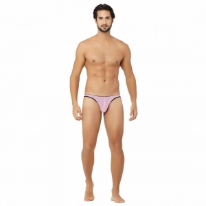 Generic Men's Mesh Power Net Transparent Sexy Brief Underwear (Pink)