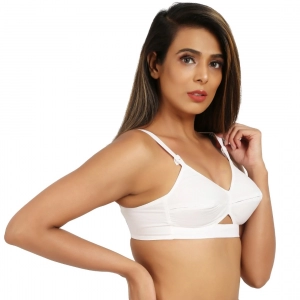 Generic Women's Cotton Daily Use Non Padded Bra (White)