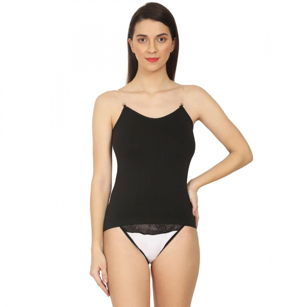 Generic Women's Cotton SpandexCotton Camisole (Black)