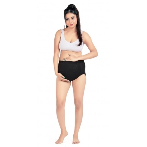 Generic Women's Cotton Blend Adjustable Band Maternity Panty (Black)