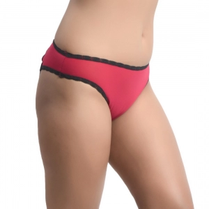 Generic Women's Cotton Back Cage Bikini Panty (Rose Pink)