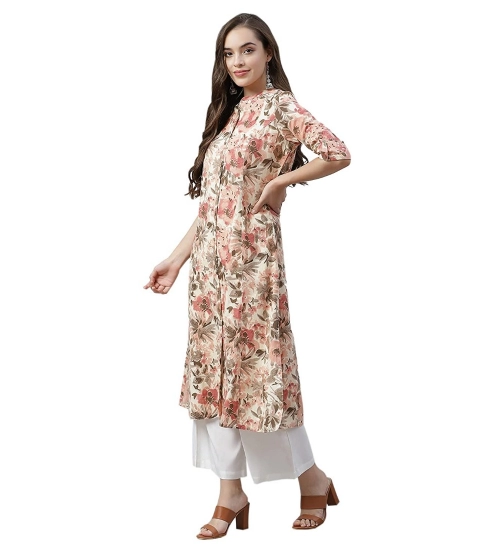 Women's Cotton Printed Floral Print Kurti (Multicolor, Cotton)