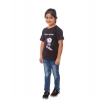 Dropship Girls Cotton Snow Board Half Sleeve TShirt (Black)