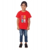 Dropship Girls Cotton Cat Half Sleeve TShirt (Red)