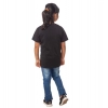 Dropship Girls Cotton Unicorn Face Half Sleeve TShirt (Black)