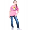 Dropship Girls Cotton Baby Shark Half Sleeve TShirt (Pink)