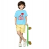 Dropship Boys Cotton Lazy Half Sleeve TShirt (Sky Blue)