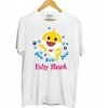 Dropship Boys Cotton Baby Shark Half Sleeve TShirt (White)
