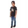 Dropship Girls Cotton Unicorn Face Half Sleeve TShirt (Black)