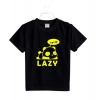 Dropship Boys Cotton Lazy Half Sleeve TShirt (Black)