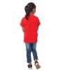 Dropship Girls Cotton Cat Half Sleeve TShirt (Red)