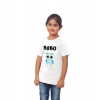 Dropship Girls Cotton Bubo Half Sleeve TShirt (White)