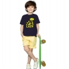 Dropship Boys Cotton Lazy Half Sleeve TShirt (Black)