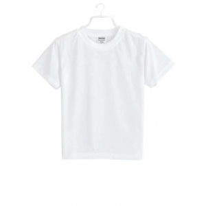 Generic Boys Cotton Plain Half Sleeve TShirt (White)