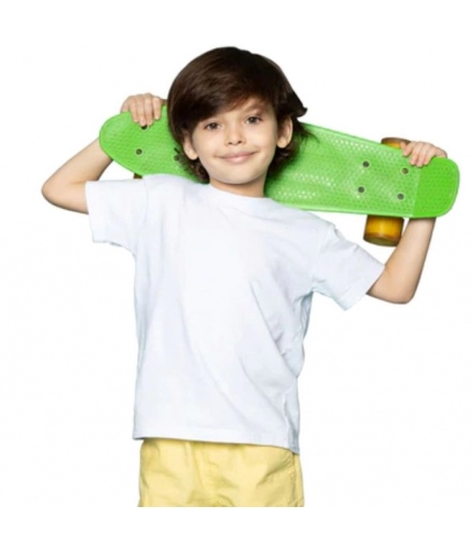 Boys Cotton Plain Half Sleeve TShirt (White)