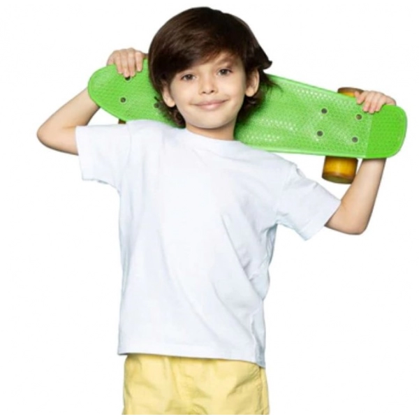 Dropship Boys Cotton Plain Half Sleeve TShirt (White)