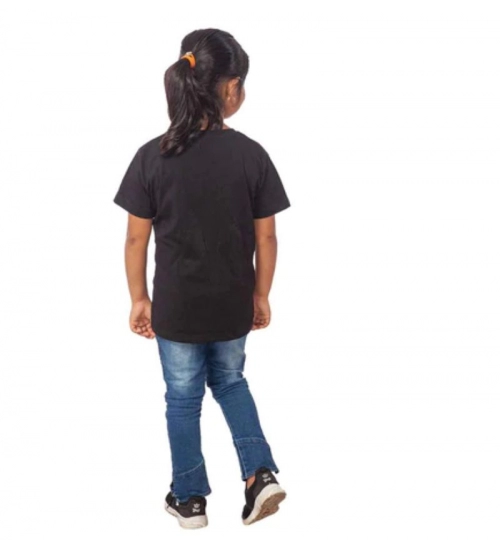 Girls Cotton Tribal Half Sleeve TShirt (Black)
