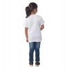 Dropship Girls Cotton Unicorn Face Half Sleeve TShirt (White)