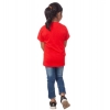 Dropship Girls Cotton Unicorn Face Half Sleeve TShirt (Red)