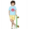 Dropship Boys Cotton Adorable Baby Half Sleeve TShirt (Sky Blue)