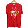 Dropship Girls Cotton Rowdy Baby Half Sleeve TShirt (Red)