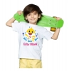 Dropship Boys Cotton Baby Shark Half Sleeve TShirt (White)