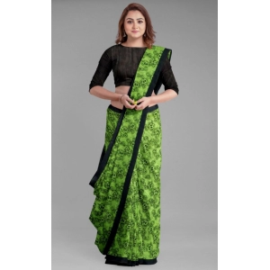 Generic Women's Super Line Saree with Blouse (Green, 5-6 Mtrs)