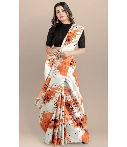 Women's Joya Silk Saree with Blouse (Orange, 5-6 Mtrs) Women's Joya Silk Saree with Blouse (Orange, 5-6 Mtrs)
