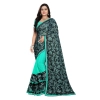 Women's Lycra Blend Saree with Blouse (Rama, 5-6 Mtrs) Women's Lycra Blend Saree with Blouse (Rama, 5-6 Mtrs)