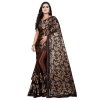 Women's Lycra Blend Saree with Blouse (Coffee, 5-6 Mtrs) Women's Lycra Blend Saree with Blouse (Coffee, 5-6 Mtrs)
