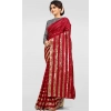 Women's Vichitra Saree with Blouse (Red, 5-6 Mtrs) Women's Vichitra Saree with Blouse (Red, 5-6 Mtrs)