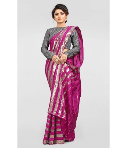 Women's Vichitra Saree with Blouse (Pink, 5-6 Mtrs) Women's Vichitra Saree with Blouse (Pink, 5-6 Mtrs)